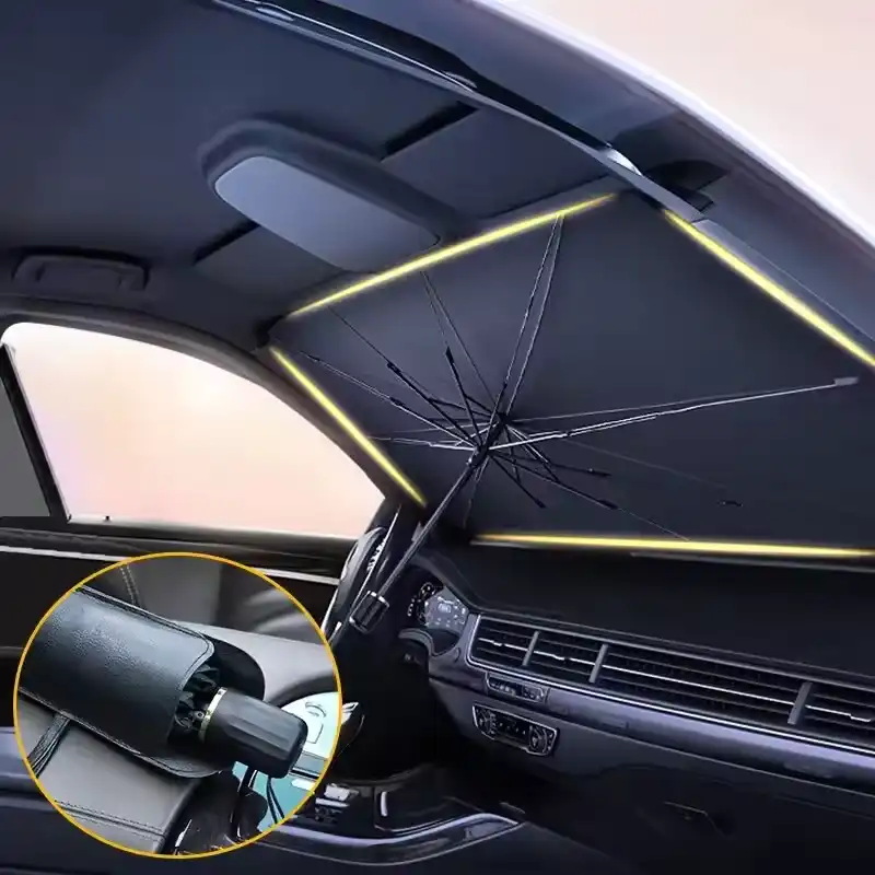 Car Sunshade Umbrella Windshield Folding Front Parasol Umbrella Type Sun Shade for Car Window Summer Sun