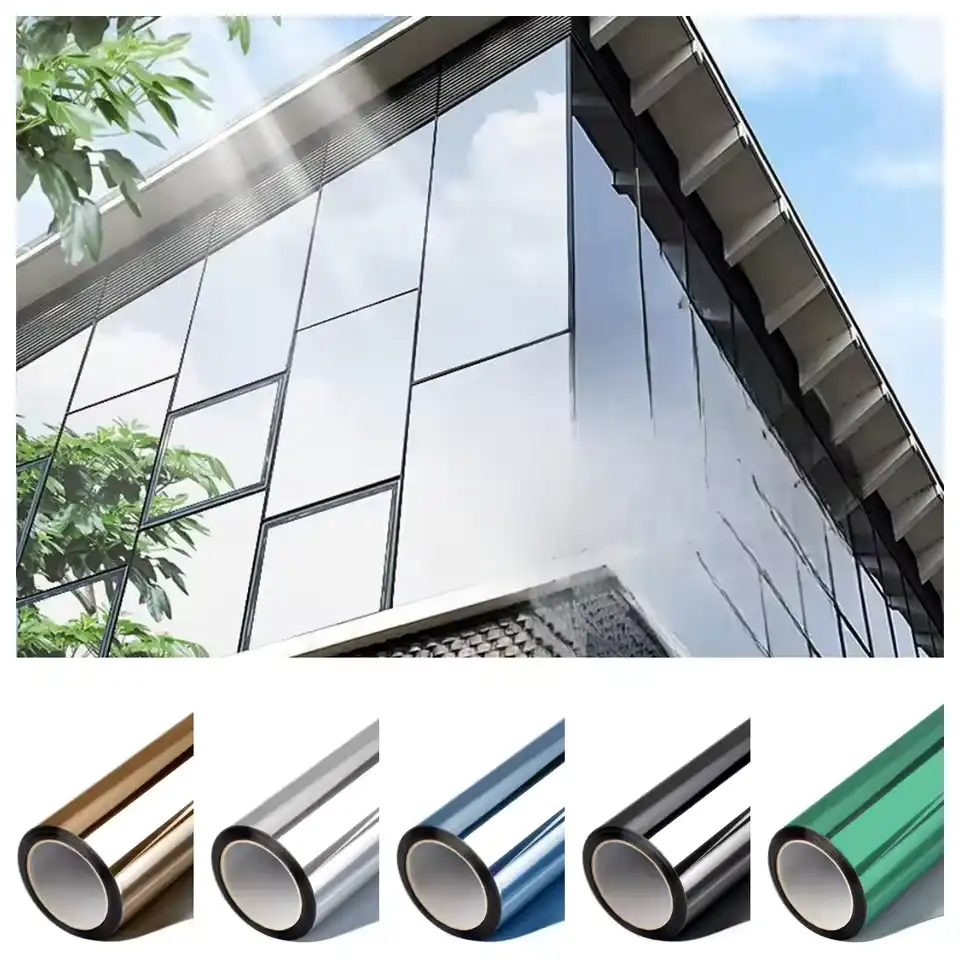 Privacy Window Film Self Adhesive Sun Protection Film Anti-UV One Way Heat Insulation Glass Stickers